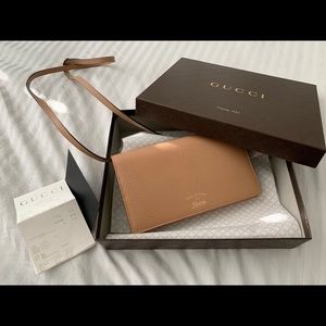 Gucci Swing Dollar Calf wallet *pink/blue*BrandNew